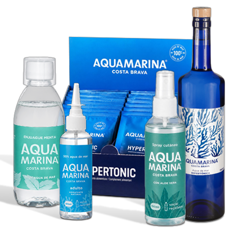 AQUA MARINA NEBULIZADOR ADULTOS + ENJUAGUE + SPRAY + CAJA 24 STICKS + VIDRIO HIPERTÓNICA