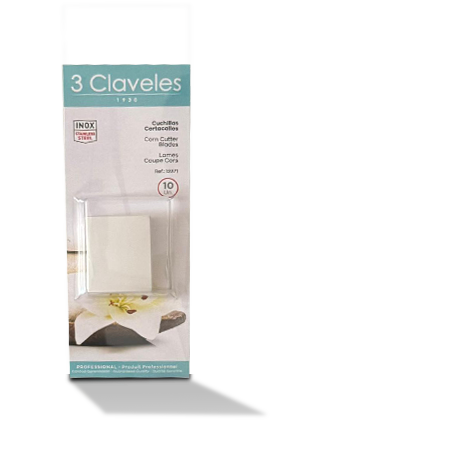 TRES CLAVELES CUCHILLAS CORTACALLOS 10 ud.