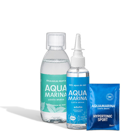 AQUA MARINA NEBULIZADOR 150 ML ADULTOS + ENJUAGUE 250 ML + STICK 30 ML