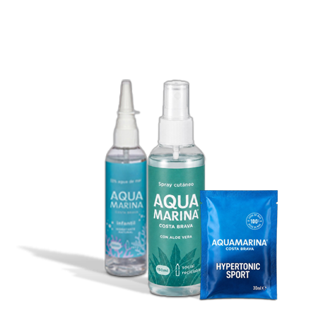 AQUA MARINA NEBULIZADOR 120 ML INFANTIL + STICK 30 ML + SPRAY ALOE-MAR