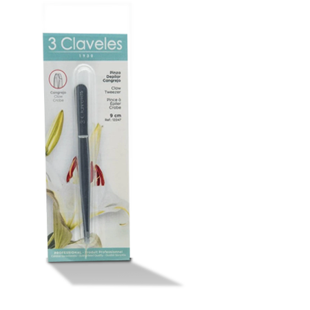 TRES CLAVELES PINZA CANGREJO NEGRA 9 cm.