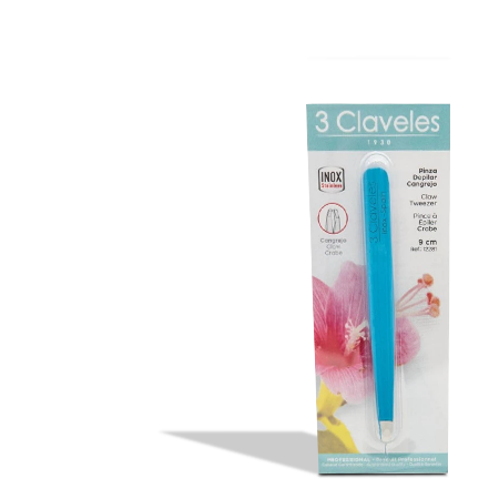 TRES CLAVELES PINZA CANGREJO 9 cm AZUL