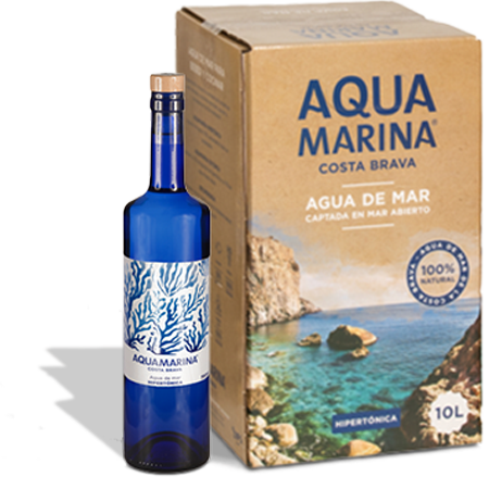 AQUA MARINA 0,75 L VIDRIO AZUL HIPERTÓNICA + 10 L BAG IN BOX HIPERTÓNICA