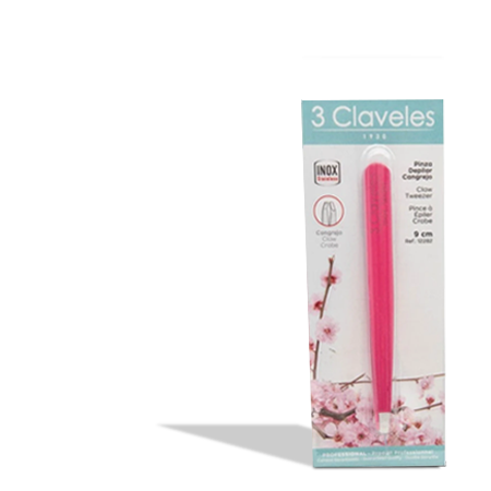 TRES CLAVELES PINZA CANGREJO 9 cm ROSA