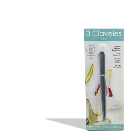 TRES CLAVELES PINZA CANGREJO NEGRA 9 cm.